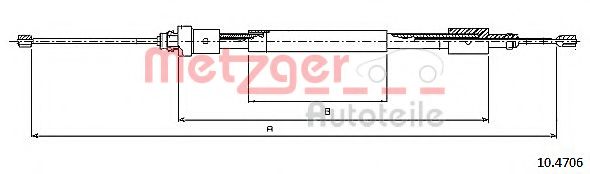 METZGER 10.4706 Трос, стояночная тормозная система для CITROËN BERLINGO (CитроËн Берлинго) METZGER 10.4706 Трос, стояночная тормозная система для CITROËN BERLINGO (CитроËн Берлинго)