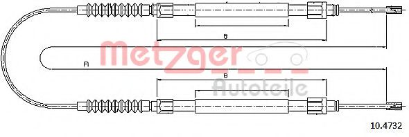 METZGER 10.4732 Трос, стояночная тормозная система для CITROËN RELAY (CитроËн Рэлаъ) METZGER 10.4732 Трос, стояночная тормозная система для CITROËN RELAY (CитроËн Рэлаъ)