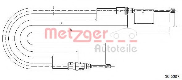 METZGER 10.6037 Трос, стояночная тормозная система для GAZ (Газ) METZGER 10.6037 Трос, стояночная тормозная система для GAZ (Газ)
