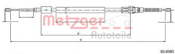 METZGER 10.6043 Трос, стояночная тормозная система для CITROËN C4 I (CитроËн С4 и) METZGER 10.6043 Трос, стояночная тормозная система для CITROËN C4 I (CитроËн С4 и)