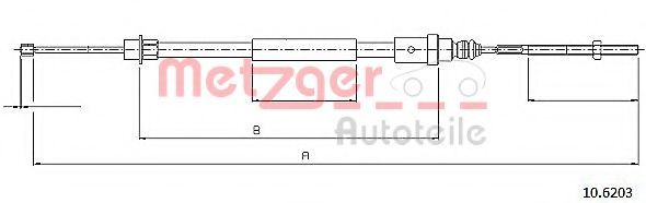 METZGER 10.6203 Трос, стояночная тормозная система для PEUGEOT (Пежо) METZGER 10.6203 Трос, стояночная тормозная система для PEUGEOT (Пежо)