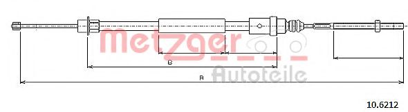 METZGER 10.6212 Трос, стояночная тормозная система для PEUGEOT (Пежо) METZGER 10.6212 Трос, стояночная тормозная система для PEUGEOT (Пежо)