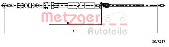 METZGER 10.7517 Трос, стояночная тормозная система для SEAT ALTEA (Сеат Алтэа) METZGER 10.7517 Трос, стояночная тормозная система для SEAT ALTEA (Сеат Алтэа)