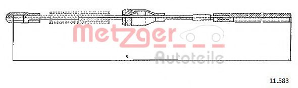 METZGER 11.583 Трос, стояночная тормозная система для OPEL CORSA A (Опель Cорса а) METZGER 11.583 Трос, стояночная тормозная система для OPEL CORSA A (Опель Cорса а)
