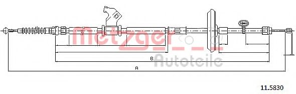 METZGER 11.5830 Трос, стояночная тормозная система для OPEL (Опель) METZGER 11.5830 Трос, стояночная тормозная система для OPEL (Опель)