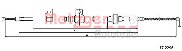 METZGER 17.2296 Трос, стояночная тормозная система для MITSUBISHI ASX (Митсубиши/митсубиси Асх) METZGER 17.2296 Трос, стояночная тормозная система для MITSUBISHI ASX (Митсубиши/митсубиси Асх)