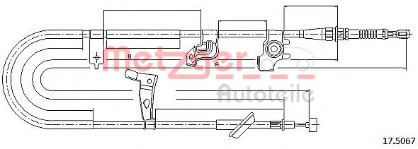 METZGER 17.5067 Трос, стояночная тормозная система для SUZUKI (Сузуки) METZGER 17.5067 Трос, стояночная тормозная система для SUZUKI (Сузуки)