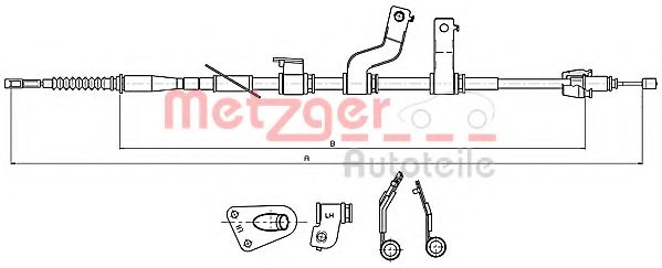 METZGER 17.2579 Трос, стояночная тормозная система для HYUNDAI I30 (Хендай И30) METZGER 17.2579 Трос, стояночная тормозная система для HYUNDAI I30 (Хендай И30)