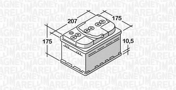 MAGNETI MARELLI 068044042030 Стартерная аккумуляторная батарея для VOLKSWAGEN SCIROCCO (Фольксваген Сcироccо) MAGNETI MARELLI 068044042030 Стартерная аккумуляторная батарея для VOLKSWAGEN SCIROCCO (Фольксваген Сcироccо)