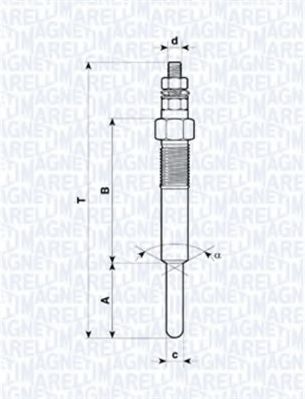 MAGNETI MARELLI 062583101304 Свеча накаливания для OPEL CORSA A (Опель Cорса а) MAGNETI MARELLI 062583101304 Свеча накаливания для OPEL CORSA A (Опель Cорса а)