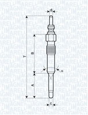 MAGNETI MARELLI 062900006304 Свеча накаливания для DODGE CARAVAN (Додж Караван) MAGNETI MARELLI 062900006304 Свеча накаливания для DODGE CARAVAN (Додж Караван)
