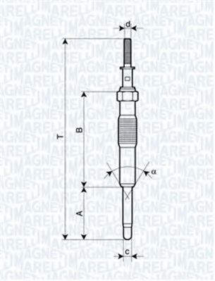 MAGNETI MARELLI 062900034304 Свеча накаливания для HYUNDAI SONATA III (Хендай Соната 3) MAGNETI MARELLI 062900034304 Свеча накаливания для HYUNDAI SONATA III (Хендай Соната 3)