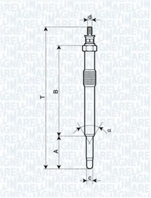 MAGNETI MARELLI 062900049304 Свеча накаливания для PEUGEOT 407 (Пежо 407) MAGNETI MARELLI 062900049304 Свеча накаливания для PEUGEOT 407 (Пежо 407)