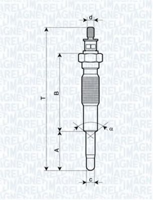 MAGNETI MARELLI 062900063304 Свеча накаливания для MAZDA 626 II (Мазда 626 2) MAGNETI MARELLI 062900063304 Свеча накаливания для MAZDA 626 II (Мазда 626 2)