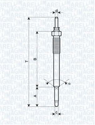 MAGNETI MARELLI 062900074304 Свеча накаливания для KIA PICANTO (Киа Пиканто) MAGNETI MARELLI 062900074304 Свеча накаливания для KIA PICANTO (Киа Пиканто)