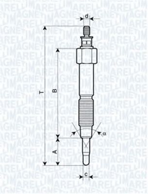MAGNETI MARELLI 062900093304 Свеча накаливания для NISSAN PRIMERA (Ниссан Примера) MAGNETI MARELLI 062900093304 Свеча накаливания для NISSAN PRIMERA (Ниссан Примера)