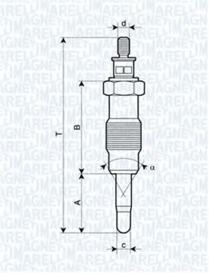 MAGNETI MARELLI 062582804304 Свеча накаливания для FORD FIESTA (Форд Фиэста) MAGNETI MARELLI 062582804304 Свеча накаливания для FORD FIESTA (Форд Фиэста)