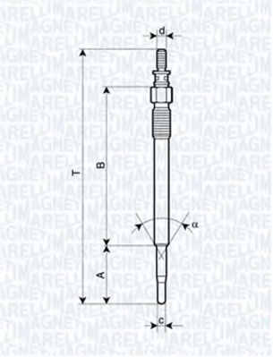 MAGNETI MARELLI 062900022304 Свеча накаливания для PEUGEOT 407 (Пежо 407) MAGNETI MARELLI 062900022304 Свеча накаливания для PEUGEOT 407 (Пежо 407)