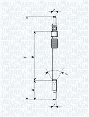 MAGNETI MARELLI 062900029304 Свеча накаливания для FIAT 500 C (Фиат 500 c) MAGNETI MARELLI 062900029304 Свеча накаливания для FIAT 500 C (Фиат 500 c)