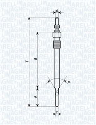 MAGNETI MARELLI 062900061304 Свеча накаливания для VOLKSWAGEN SCIROCCO (Фольксваген Сcироccо) MAGNETI MARELLI 062900061304 Свеча накаливания для VOLKSWAGEN SCIROCCO (Фольксваген Сcироccо)