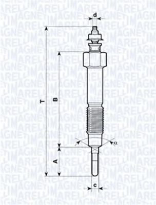 MAGNETI MARELLI 062900044304 Свеча накаливания для NISSAN PRIMERA (Ниссан Примера) MAGNETI MARELLI 062900044304 Свеча накаливания для NISSAN PRIMERA (Ниссан Примера)