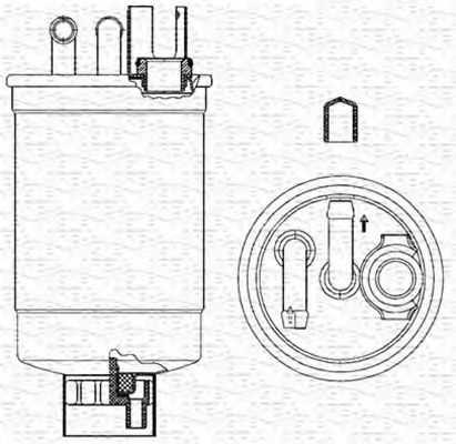 MAGNETI MARELLI 213908542000 Топливный фильтр для AUDI A2 (Ауди А2) MAGNETI MARELLI 213908542000 Топливный фильтр для AUDI A2 (Ауди А2)
