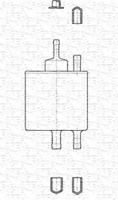 MAGNETI MARELLI 213908204100 Топливный фильтр для MERCEDES-BENZ A-CLASS (Мэрcэдэс-бэнз А класс)