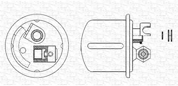 MAGNETI MARELLI 213908706100 Топливный фильтр для ROVER 600 (Ровер 600) MAGNETI MARELLI 213908706100 Топливный фильтр для ROVER 600 (Ровер 600)