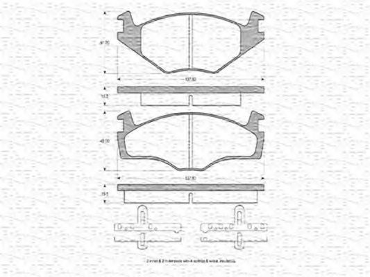MAGNETI MARELLI 363702160010 Тормозные колодки для VOLKSWAGEN SCIROCCO (Фольксваген Сcироccо) MAGNETI MARELLI 363702160010 Тормозные колодки для VOLKSWAGEN SCIROCCO (Фольксваген Сcироccо)