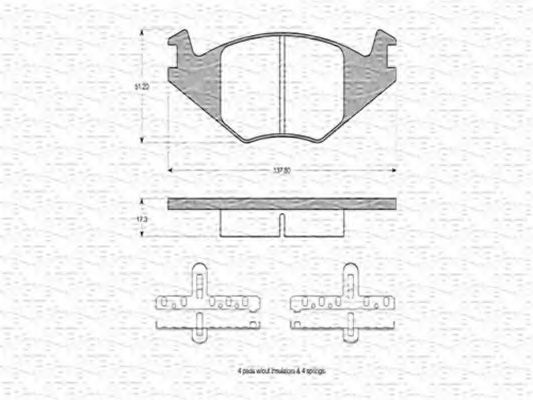 MAGNETI MARELLI 363702160025 Тормозные колодки для VOLKSWAGEN JETTA II (Фольксваген Жэтта 2) MAGNETI MARELLI 363702160025 Тормозные колодки для VOLKSWAGEN JETTA II (Фольксваген Жэтта 2)