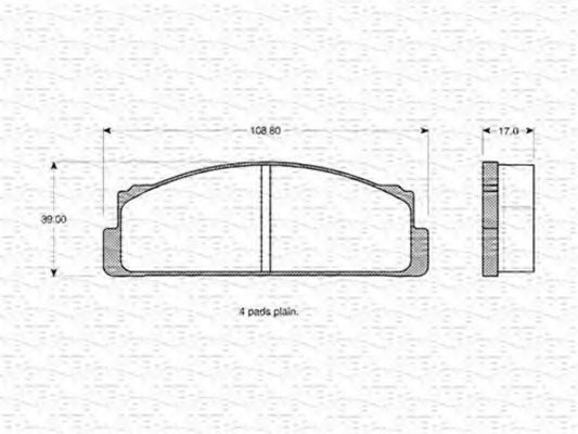 MAGNETI MARELLI 363702160034 Тормозные колодки для FIAT SUPERBRAVO (Фиат Супербраvо) MAGNETI MARELLI 363702160034 Тормозные колодки для FIAT SUPERBRAVO (Фиат Супербраvо)