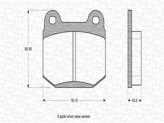 MAGNETI MARELLI 363702160038 Тормозные колодки для OPEL ASCONA B (Опель Асcона б) MAGNETI MARELLI 363702160038 Тормозные колодки для OPEL ASCONA B (Опель Асcона б)