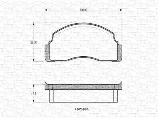MAGNETI MARELLI 363702160120 Тормозные колодки для FORD FIESTA (Форд Фиэста) MAGNETI MARELLI 363702160120 Тормозные колодки для FORD FIESTA (Форд Фиэста)