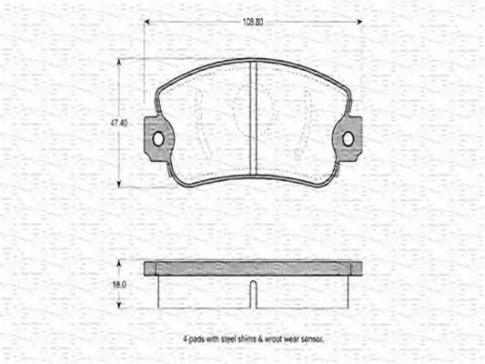 MAGNETI MARELLI 363702160139 Тормозные колодки для FIAT STRADA II (Фиат Страда 2) MAGNETI MARELLI 363702160139 Тормозные колодки для FIAT STRADA II (Фиат Страда 2)