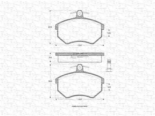 MAGNETI MARELLI 363702160196 Тормозные колодки для VOLKSWAGEN (Фольксваген) MAGNETI MARELLI 363702160196 Тормозные колодки для VOLKSWAGEN (Фольксваген)