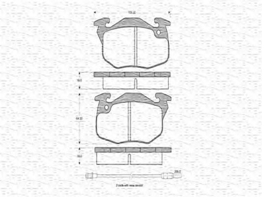 MAGNETI MARELLI 363702160214 Тормозные колодки для PEUGEOT 305 II (Пежо 305 2) MAGNETI MARELLI 363702160214 Тормозные колодки для PEUGEOT 305 II (Пежо 305 2)