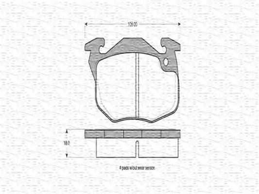 MAGNETI MARELLI 363702160215 Тормозные колодки для PEUGEOT 205 II (Пежо 205 2) MAGNETI MARELLI 363702160215 Тормозные колодки для PEUGEOT 205 II (Пежо 205 2)