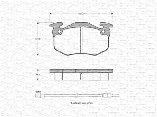 MAGNETI MARELLI 363702160218 Тормозные колодки для PEUGEOT 205 I (Пежо 205 и) MAGNETI MARELLI 363702160218 Тормозные колодки для PEUGEOT 205 I (Пежо 205 и)