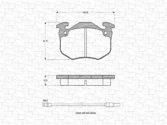 MAGNETI MARELLI 363702160219 Тормозные колодки для RENAULT SUPER 5 (Рено Супэр 5) MAGNETI MARELLI 363702160219 Тормозные колодки для RENAULT SUPER 5 (Рено Супэр 5)