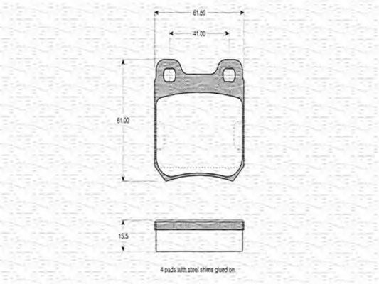 MAGNETI MARELLI 363702160270 Тормозные колодки для OPEL OMEGA A (Опель Омэга а) MAGNETI MARELLI 363702160270 Тормозные колодки для OPEL OMEGA A (Опель Омэга а)