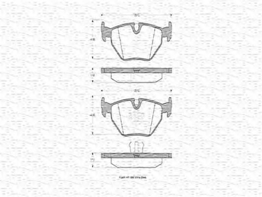 MAGNETI MARELLI 363702160308 Тормозные колодки для BMW 7 (Бмв 7) MAGNETI MARELLI 363702160308 Тормозные колодки для BMW 7 (Бмв 7)