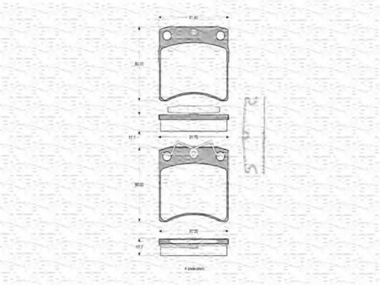 MAGNETI MARELLI 363702160315 Тормозные колодки для VOLKSWAGEN (Фольксваген) MAGNETI MARELLI 363702160315 Тормозные колодки для VOLKSWAGEN (Фольксваген)