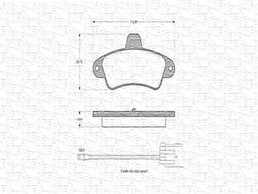 MAGNETI MARELLI 363702160366 Тормозные колодки для FORD MONDEO (Форд Мондэо) MAGNETI MARELLI 363702160366 Тормозные колодки для FORD MONDEO (Форд Мондэо)