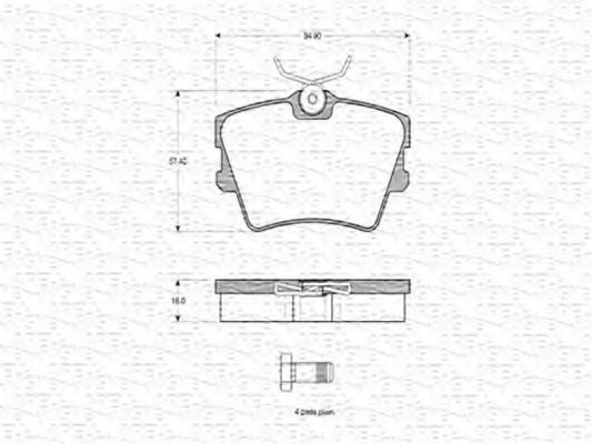MAGNETI MARELLI 363702160418 Тормозные колодки для VOLKSWAGEN T4 CARAVELLE (Фольксваген Т4 cараvэллэ) MAGNETI MARELLI 363702160418 Тормозные колодки для VOLKSWAGEN T4 CARAVELLE (Фольксваген Т4 cараvэллэ)