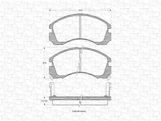 MAGNETI MARELLI 363702160568 Тормозные колодки для MITSUBISHI COLT/RODEO (Митсубиши/митсубиси Cолт/родэо) MAGNETI MARELLI 363702160568 Тормозные колодки для MITSUBISHI COLT/RODEO (Митсубиши/митсубиси Cолт/родэо)