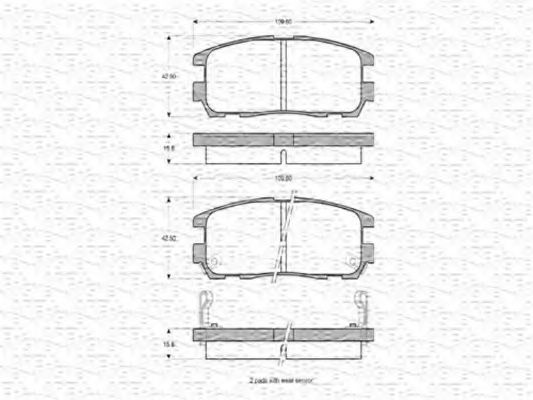 MAGNETI MARELLI 363702160618 Тормозные колодки для OPEL FRONTERA B (Опель Фронтера б) MAGNETI MARELLI 363702160618 Тормозные колодки для OPEL FRONTERA B (Опель Фронтера б)
