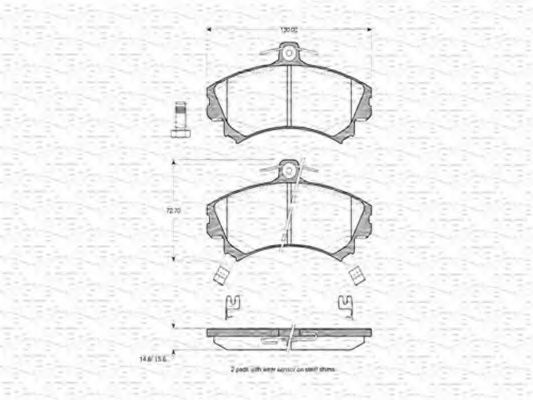 MAGNETI MARELLI 363702160625 Тормозные колодки для PROTON WAJA (Протон Важа) MAGNETI MARELLI 363702160625 Тормозные колодки для PROTON WAJA (Протон Важа)