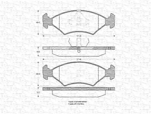 MAGNETI MARELLI 363702160712 Тормозные колодки для FORD ORION II (Форд Орион 2) MAGNETI MARELLI 363702160712 Тормозные колодки для FORD ORION II (Форд Орион 2)