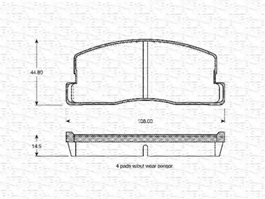 MAGNETI MARELLI 363702160730 Тормозные колодки для HONDA ACCORD II (Хонда Аccорд 2) MAGNETI MARELLI 363702160730 Тормозные колодки для HONDA ACCORD II (Хонда Аccорд 2)