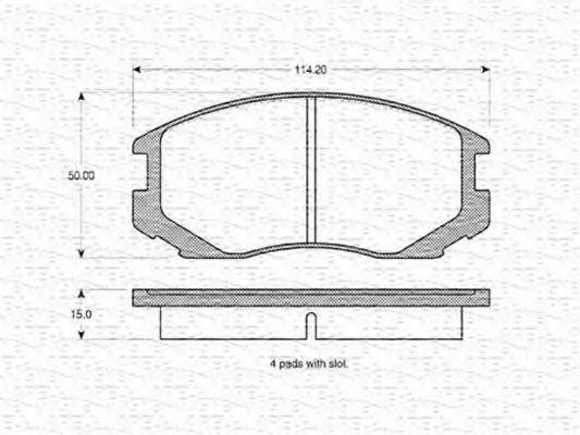 MAGNETI MARELLI 363702160743 Тормозные колодки для PROTON COMPACT (Протон Cомпаcт) MAGNETI MARELLI 363702160743 Тормозные колодки для PROTON COMPACT (Протон Cомпаcт)